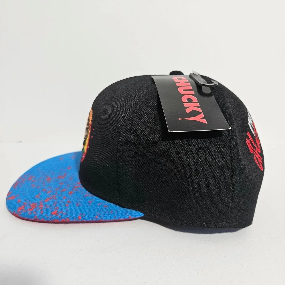Chucky Child's Play Snapback Wanna Play Concept One Horror Black Blue Splatter
